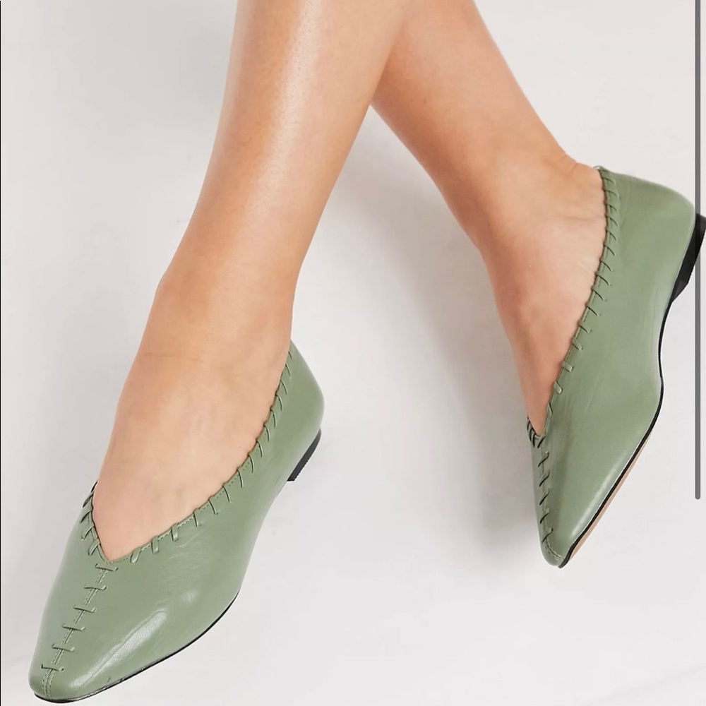 ASOS design Valarie Whipstitch Ballet Flat